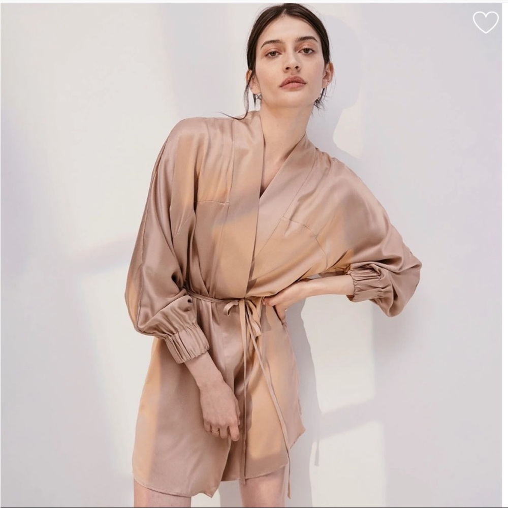Lunya Robe Otium tan gently loved